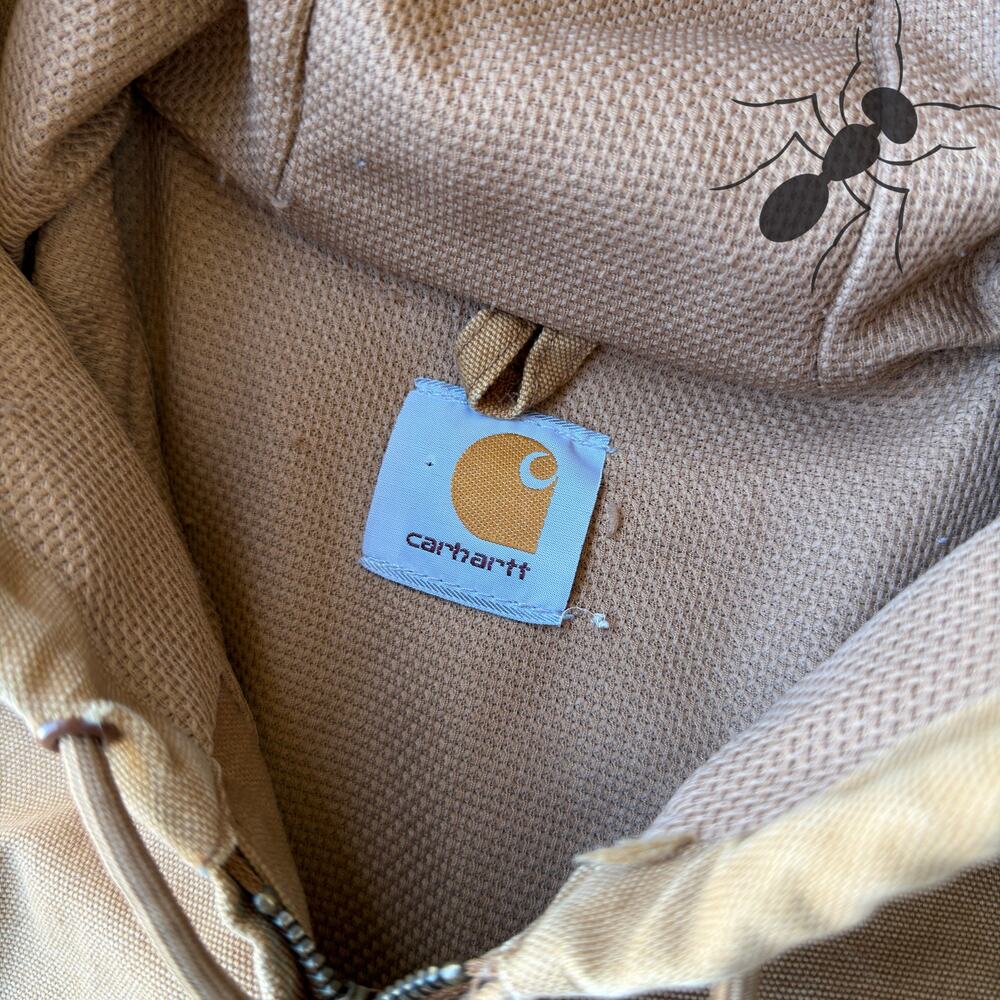 Vintage Y2K Carhartt brown hooded work wear jacket - Picture 5 of 8